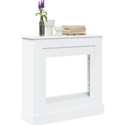 Outlet vidaXL Spiselkrans 90x30x90 cm konstruerat trä Vit