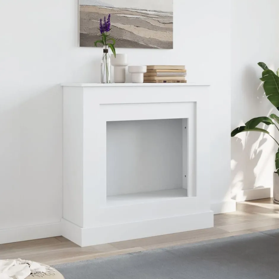 Outlet vidaXL Spiselkrans 90x30x90 cm konstruerat trä Vit