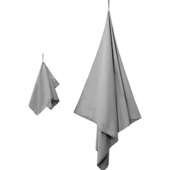 Clearance vidaXL Sporthandduk Set 2 pcs tyg Mörkgrå