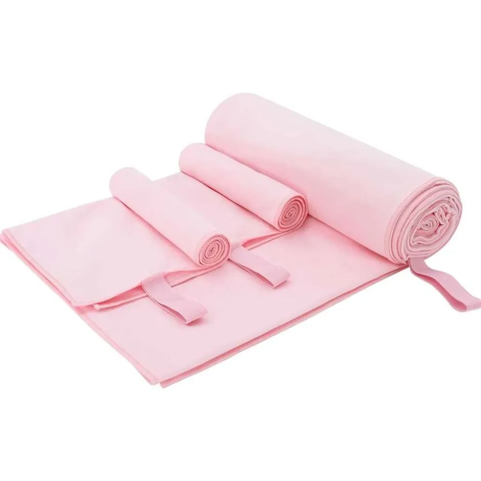 Discount vidaXL Sporthandduk Set 3 pcs Polyester och polyamid Rosa