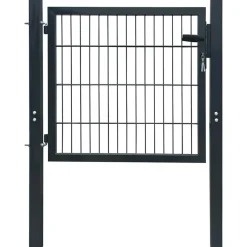 Hot vidaXL Staketgrind stål 100x100 cm Antracit