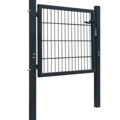 Hot vidaXL Staketgrind stål 100x100 cm Antracit