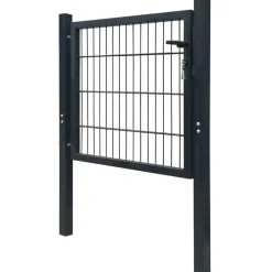Hot vidaXL Staketgrind stål 100x100 cm Antracit