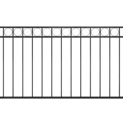 vidaXL Staketpanel ASSEN stål 1,7x0,8 m svart