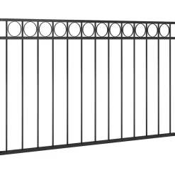 vidaXL Staketpanel ASSEN stål 1,7x0,8 m svart