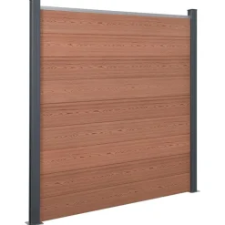 vidaXL Staketpanel brun 180x186 cm WPC
