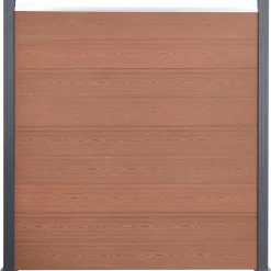 vidaXL Staketpanel brun 180x186 cm WPC