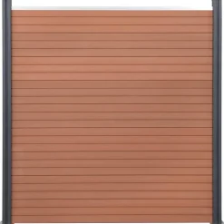 vidaXL Staketpanel brun 180x186 cm WPC