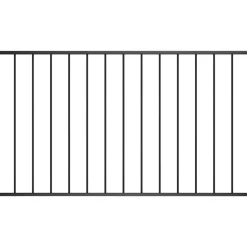 vidaXL Staketpanel Woerden pulverlackerad stål 1,7x0,75 m svart
