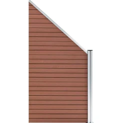 vidaXL Staketpanel WPC 95x(105-180) cm brun