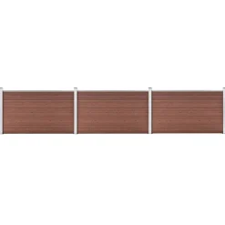 Discount vidaXL Staketpanel WPC 526x106 cm Brun