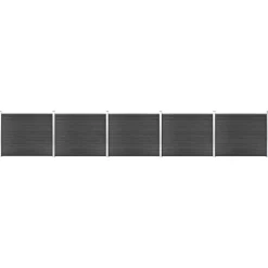 vidaXL Staketpaneler WPC 872x146 cm grå