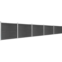 vidaXL Staketpaneler WPC 872x146 cm grå