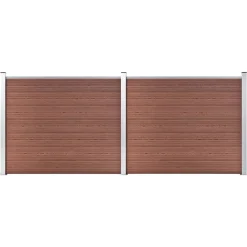New vidaXL Staketpaneler WPC 353x146 cm Brun