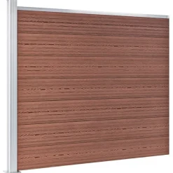 New vidaXL Staketpaneler WPC 353x146 cm Brun