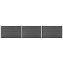 Discount vidaXL Staketpaneler WPC 526x105 cm Svart