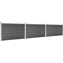 Discount vidaXL Staketpaneler WPC 526x105 cm Svart