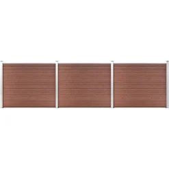Outlet vidaXL Staketpaneler WPC 526x146 cm Brun