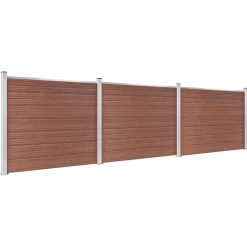 Outlet vidaXL Staketpaneler WPC 526x146 cm Brun