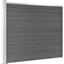 vidaXL Staketpaneler WPC 699x146 cm svart