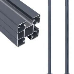 Sale vidaXL Staketstolpar 2 st 185 cm aluminium Mörkgrå
