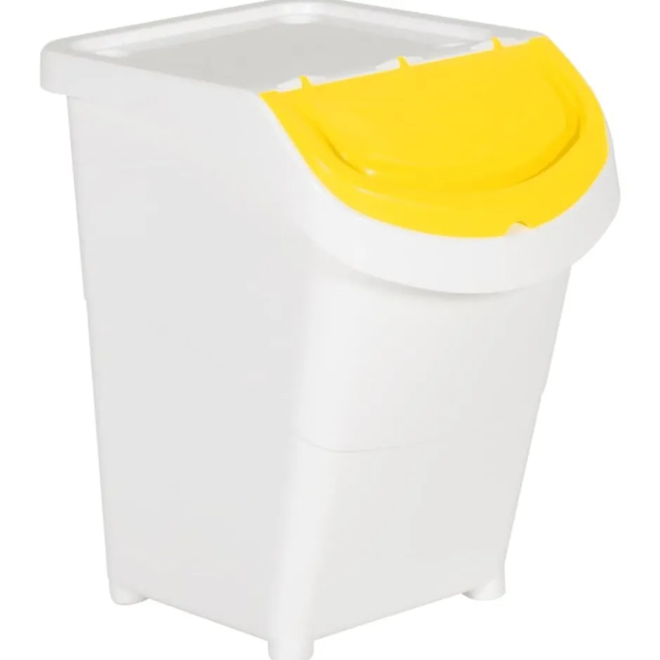 Sale vidaXL Stapelbara soptunnor med lock 3 st PP 120 L Vit