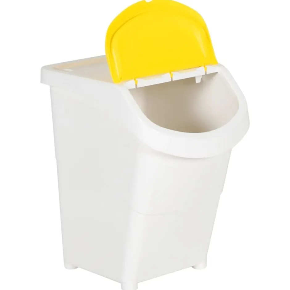 Sale vidaXL Stapelbara soptunnor med lock 3 st PP 120 L Vit