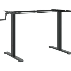 vidaXL Stativ för höjbart skrivbord svart (94-135)x60x(70-114) cm stål