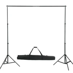 Discount vidaXL Stativ och fotobakgrund 600 x 300 cm Svart