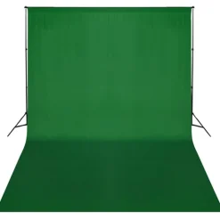 vidaXL Stativ och fotobakgrund 300 x 300 cm grön