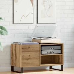 vidaXL Stereobänk artisan ek 84,5x38x48 cm konstruerat trä