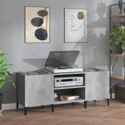 Sale vidaXL Stereobänk betong-grå 121x38x48 cm konstruerat trä Betonggrå