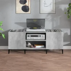 Sale vidaXL Stereobänk betong-grå 121x38x48 cm konstruerat trä Betonggrå