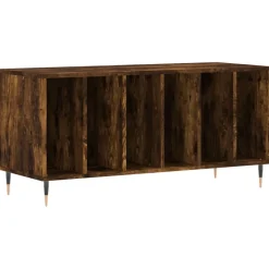 vidaXL Stereobänk rökfärgad ek 100x38x48 cm konstruerat trä
