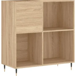 Sale vidaXL Stereobänk sonoma-ek 84,5x38x89 cm konstruerat trä Sonoma ek