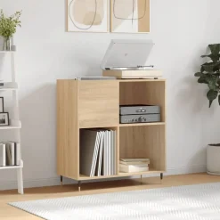 Sale vidaXL Stereobänk sonoma-ek 84,5x38x89 cm konstruerat trä Sonoma ek