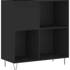 vidaXL Stereobänk svart 84x38x89 cm konstruerat trä