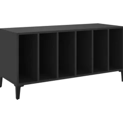 Clearance vidaXL Stereobänk 100x38x48 cm konstruerat trä Svart
