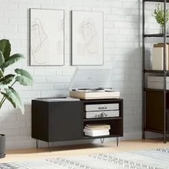 Discount vidaXL Stereobänk 85x38x48 cm konstruerat trä Svart