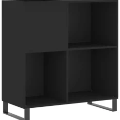 vidaXL Stereobänk svart 84x38x89 cm konstruerat trä