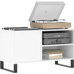 Best vidaXL Stereobänk 85x38x48 cm konstruerat trä Vit