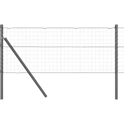 vidaXL Stängselstolpe 13 pcs Grå Stål