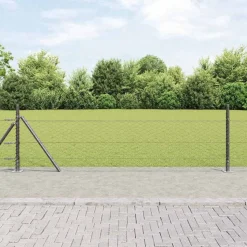 vidaXL Stängselstolpe Grå