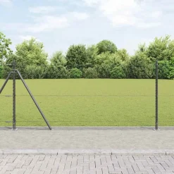 vidaXL Stängselstolpe Grå