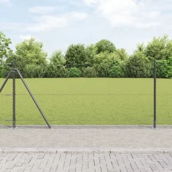 Sale vidaXL Stängselstolpe Grå