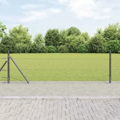 vidaXL Stängselstolpe Grå