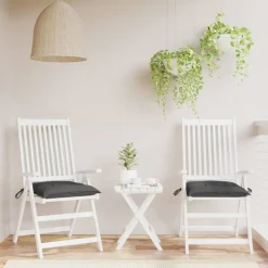 vidaXL Stolsdynor 2 st antracit 40x40x7 cm oxfordtyg