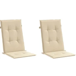 vidaXL Stolsdynor 2 st beige 120x50x3 cm tyg