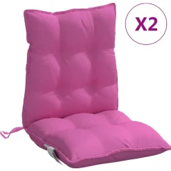 vidaXL Stolsdynor 2 st oxfordtyg Rosa
