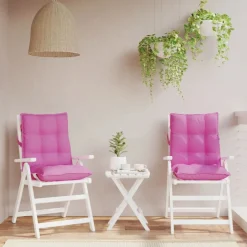 vidaXL Stolsdynor 2 st oxfordtyg Rosa